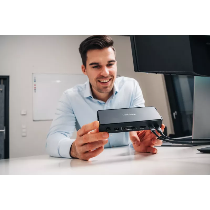 Verbatim CDS-15 laidinė USB 3.2 Gen 1 (3.1 Gen 1) Type-C dokinė stotelė, juoda, pilka