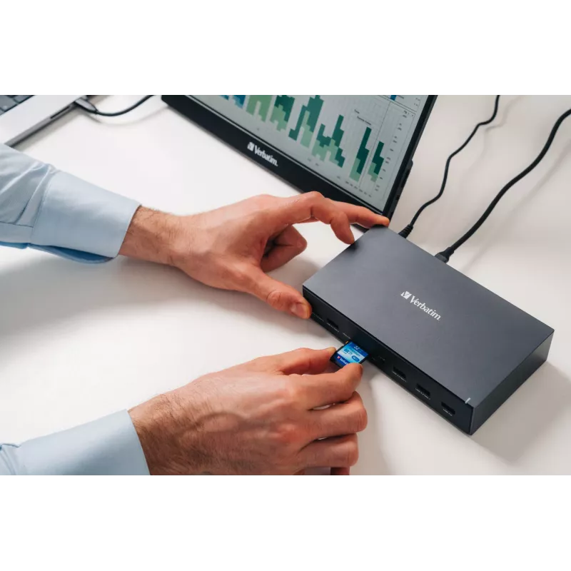 Verbatim CDS-17 Laidinė USB 3.2 Gen 1 (3.1 Gen 1) Type-C Juoda, Pilka