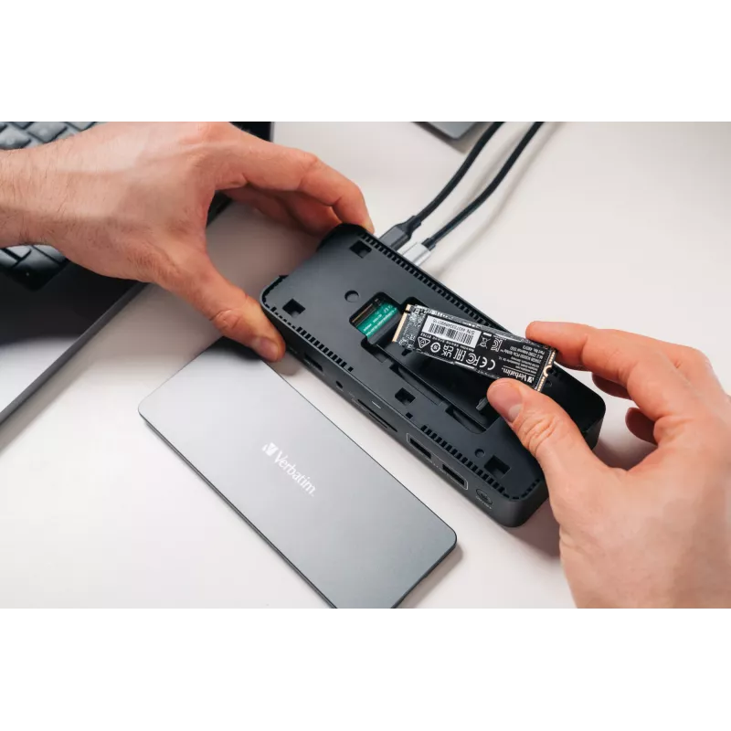 Verbatim CDS-15S laidinis USB 3.2 Gen 1 (3.1 Gen 1) Type-C, juoda, pilka