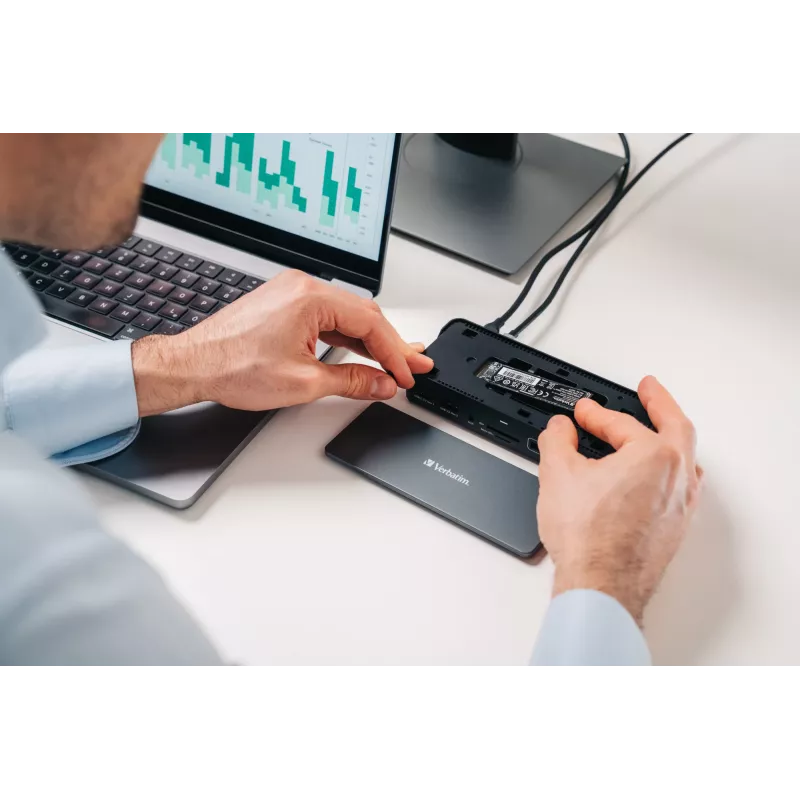 Verbatim CDS-15S laidinis USB 3.2 Gen 1 (3.1 Gen 1) Type-C, juoda, pilka