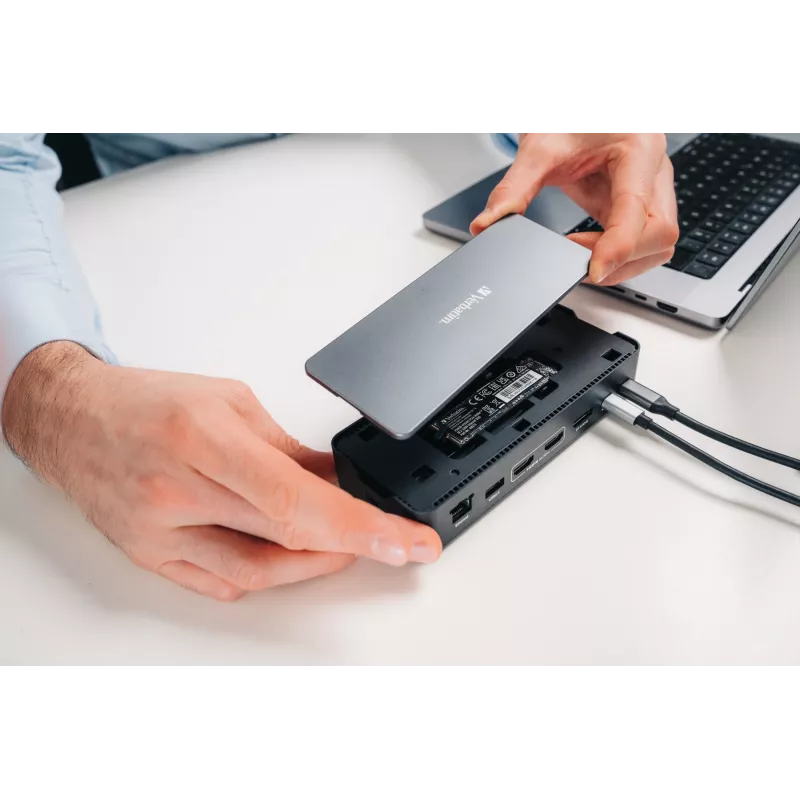 Verbatim CDS-15SSD laidinė USB 3.2 Gen 1 (3.1 Gen 1) Type-C dokstotis, juoda, pilka