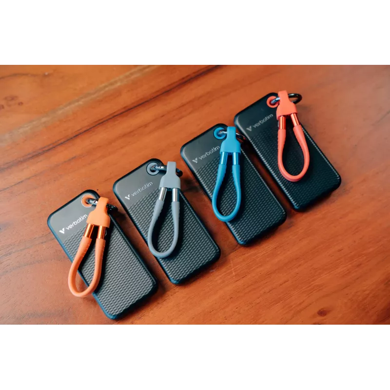 Verbatim Pocket SSD USB 3.2 Gen 2 1TB Juoda/Oranžinė, 1 TB, USB Type-C, 3.2 Gen 2 (3.1 Gen 2), 1000 MB/s, 10 Gbit/s, Juoda, Oranžinė
