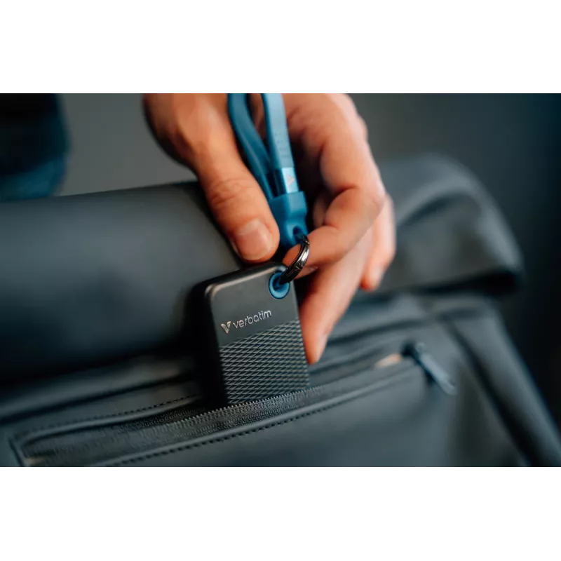 Verbatim Pocket SSD USB 3.2 Gen 2 2TB juoda/mėlyna