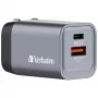 Verbatim GNC-35 GaN Charger 35W su 1 x USB-C PD 35W / 1 x USB-A QC 3.0 (EU/UK/US)