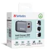 Verbatim GNC-35 GaN Charger 35W su 1 x USB-C PD 35W / 1 x USB-A QC 3.0 (EU/UK/US)
