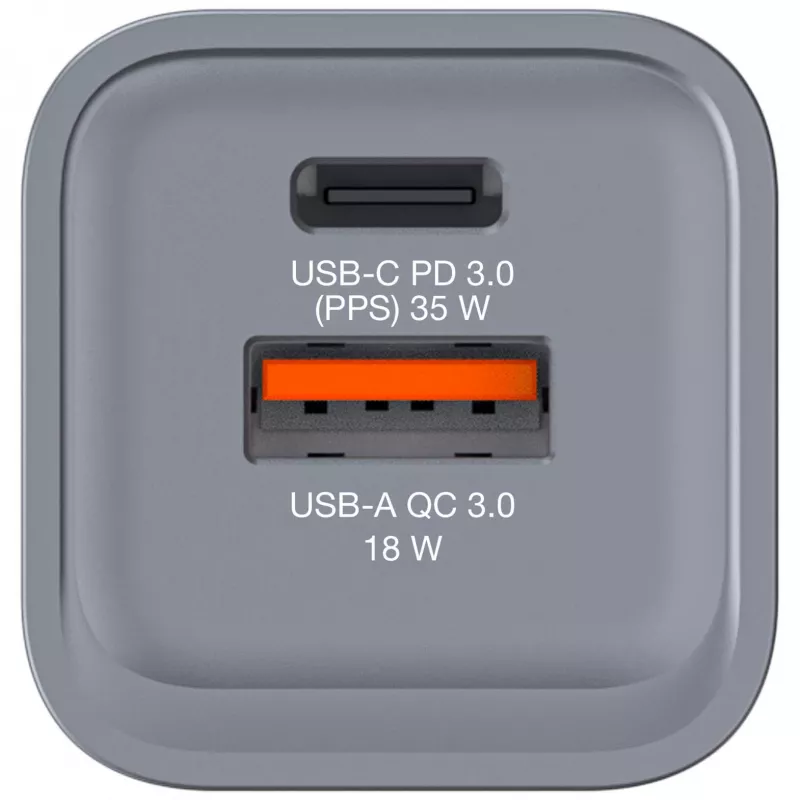 Verbatim GNC-35 GaN Charger 35W su 1 x USB-C PD 35W / 1 x USB-A QC 3.0 (EU/UK/US)