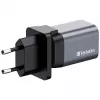 Verbatim GNC-35 GaN Charger 35W su 1 x USB-C PD 35W / 1 x USB-A QC 3.0 (EU/UK/US)