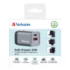 Verbatim GNC-35 GaN Charger 35W su 1 x USB-C PD 35W / 1 x USB-A QC 3.0 (EU/UK/US)