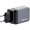 Verbatim GNC-65 GaN įkroviklis 65W su 2 x USB-C PD 65W / 1 x USB-A QC 3.0 (EU/UK/US)