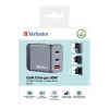 Verbatim GNC-65 GaN įkroviklis 65W su 2 x USB-C PD 65W / 1 x USB-A QC 3.0 (EU/UK/US)
