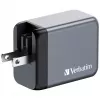 Verbatim GNC-65 GaN įkroviklis 65W su 2 x USB-C PD 65W / 1 x USB-A QC 3.0 (EU/UK/US)