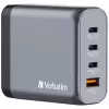 Verbatim GNC-140 GaN įkroviklis 140W su 2 x USB-C PD 140W / 1 x USB-C PD 20W / 1 x USB-A QC 3.0 (EU/UK/US)