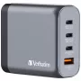 Verbatim GNC-140 GaN įkroviklis 140W su 2 x USB-C PD 140W / 1 x USB-C PD 20W / 1 x USB-A QC 3.0 (EU/UK/US)