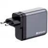 Verbatim GNC-140 GaN įkroviklis 140W su 2 x USB-C PD 140W / 1 x USB-C PD 20W / 1 x USB-A QC 3.0 (EU/UK/US)