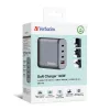 Verbatim GNC-140 GaN įkroviklis 140W su 2 x USB-C PD 140W / 1 x USB-C PD 20W / 1 x USB-A QC 3.0 (EU/UK/US)