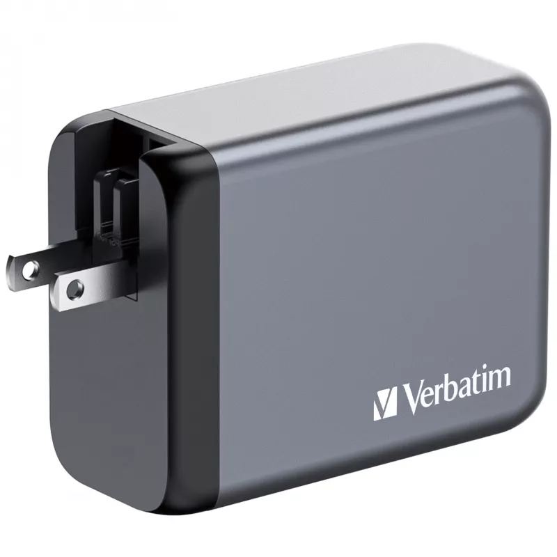 Verbatim GNC-200 GaN įkroviklis 200W su 2 x USB-C PD 100W / 1 x USB-C PD 65W / 1 x USB QC 3.0 (EU/UK/US)