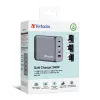 Verbatim GNC-240 GaN įkroviklis 240 W su 1 x USB-C 140 W / 1 x USB-C 100 W / 1 x USB-C 65 W / 1 x USB-A QC 3.0 (EU/UK/US)