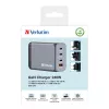 Verbatim GNC-240 GaN įkroviklis 240 W su 1 x USB-C 140 W / 1 x USB-C 100 W / 1 x USB-C 65 W / 1 x USB-A QC 3.0 (EU/UK/US)
