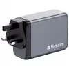 Verbatim GNC-240 GaN įkroviklis 240 W su 1 x USB-C 140 W / 1 x USB-C 100 W / 1 x USB-C 65 W / 1 x USB-A QC 3.0 (EU/UK/US)