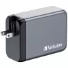 Verbatim GNC-240 GaN įkroviklis 240 W su 1 x USB-C 140 W / 1 x USB-C 100 W / 1 x USB-C 65 W / 1 x USB-A QC 3.0 (EU/UK/US)
