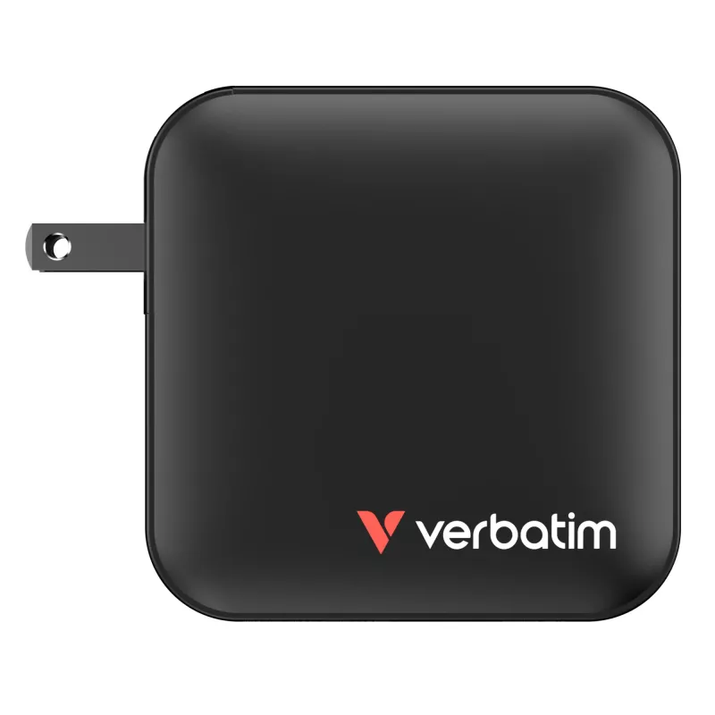 Verbatim Mini GaN įkroviklis 165W 4 prievadų su US kištuku ir EU bei UK adapteriais