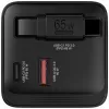 Verbatim GaN Charger 65W 2 Port retractable kabelis display US plugs su EU and UK adaptors