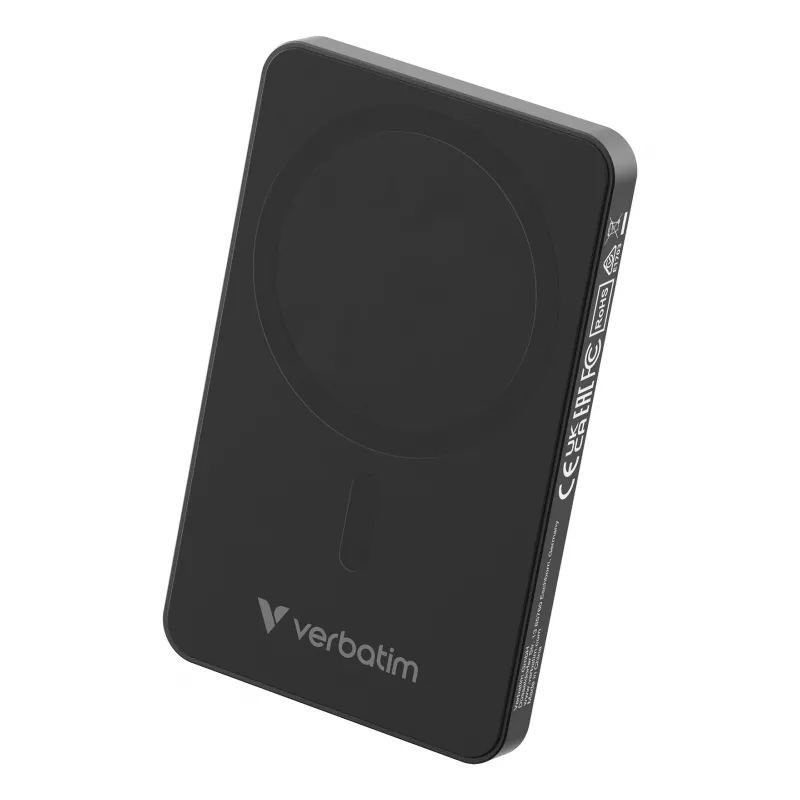 Verbatim Charge 'n' Go Essentials magnetinis belaidis maitinimo bankas 5000 mAh, juodas