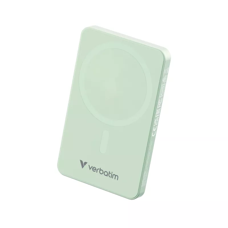 Verbatim Charge 'n' Go Essentials magnetinė belaidė išorinė baterija 5000 mAh žalia