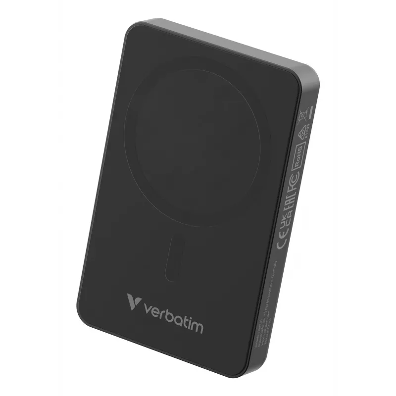 Verbatim Charge 'n' Go Essentials magnetinė belaidė išorinė baterija 10000 mAh, juoda