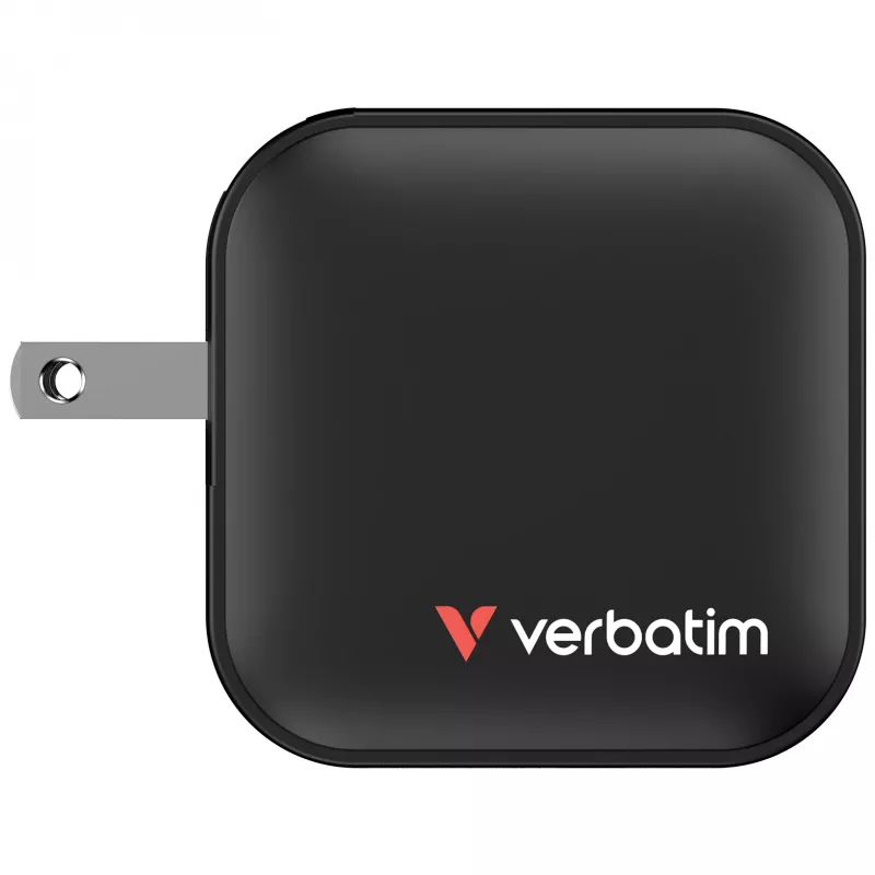 Verbatim Mini GaN Charger 70W 3 Port US plug su EU and UK adaptors