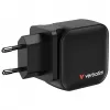 Verbatim Mini GaN Charger 70W 3 Port US plug su EU and UK adaptors