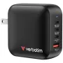 Verbatim Mini GaN įkroviklis 100 W 4 prievadų JAV kištukas su ES ir JK adapteriais