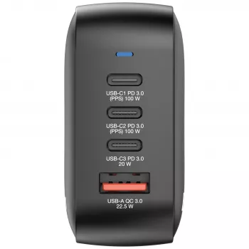Verbatim Mini GaN įkroviklis 100 W 4 prievadų JAV kištukas su ES ir JK adapteriais