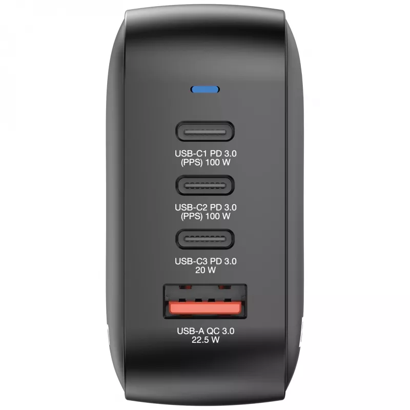 Verbatim Mini GaN įkroviklis 100 W 4 prievadų JAV kištukas su ES ir JK adapteriais
