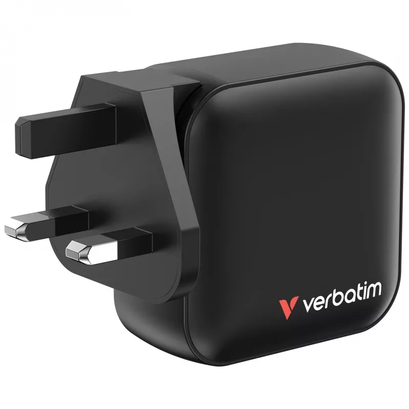 Verbatim Mini GaN įkroviklis 100 W 4 prievadų JAV kištukas su ES ir JK adapteriais