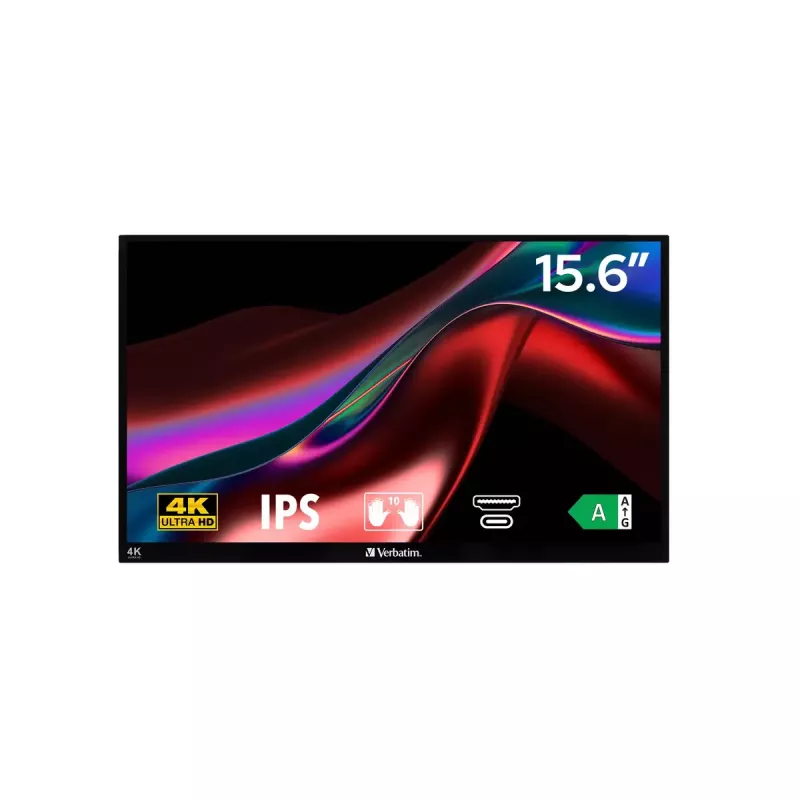 Monitorius Verbatim Portable Touchscreen 15.6 col. LCD 4K 3840x2160