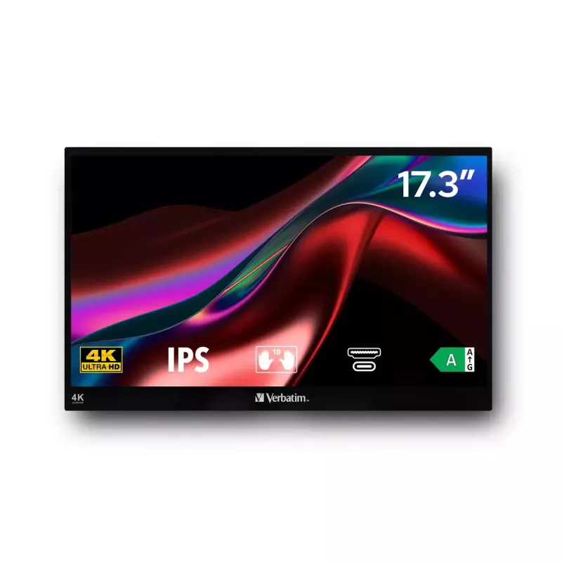 Monitorius Verbatim Portable Touchscreen 17,3 col. 4K Ultra HD LCD 3840 x 2160