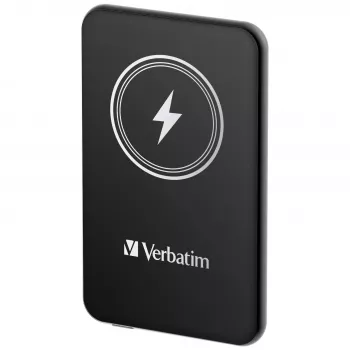 Išorinė baterija VERBATIM Charge AnA Go 5000 mAh magnetinė belaidė, juoda