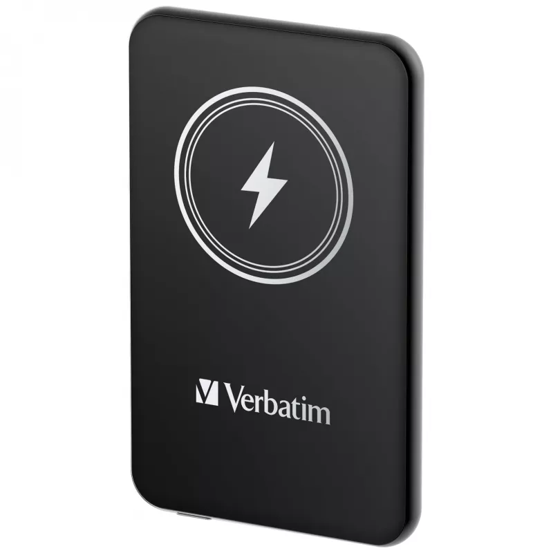 Išorinė baterija VERBATIM Charge AnA Go 5000 mAh magnetinė belaidė, juoda