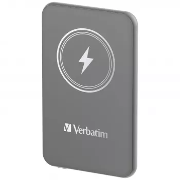 Verbatim Charge 'n' Go Magnetic Wireless Power Bank 5000mAh Pilka