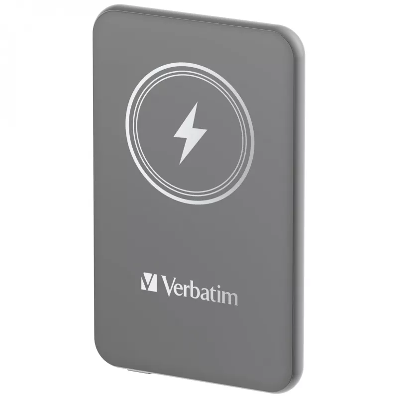 Verbatim Charge 'n' Go Magnetic Wireless Power Bank 5000mAh Pilka