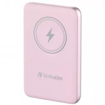 Verbatim Charge 'n' Go magnetinė belaidė išorinė baterija 10000 mAh rožinė