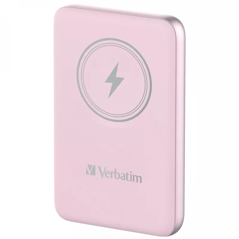Verbatim Charge 'n' Go magnetinė belaidė išorinė baterija 10000 mAh rožinė