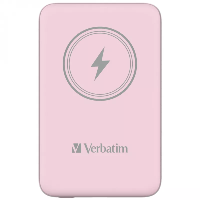Verbatim Charge 'n' Go magnetinė belaidė išorinė baterija 10000 mAh rožinė