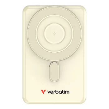 Verbatim Charge'n'G0 2C išorinė baterija 5000 mAh auksinė, 5000 mAh, polimerinė, prisitaikantis greitasis įkrovimas, Power Delivery 3.0, Quick Charge 3.0, belaidis įkrovimas, 3,85 V, 20 W