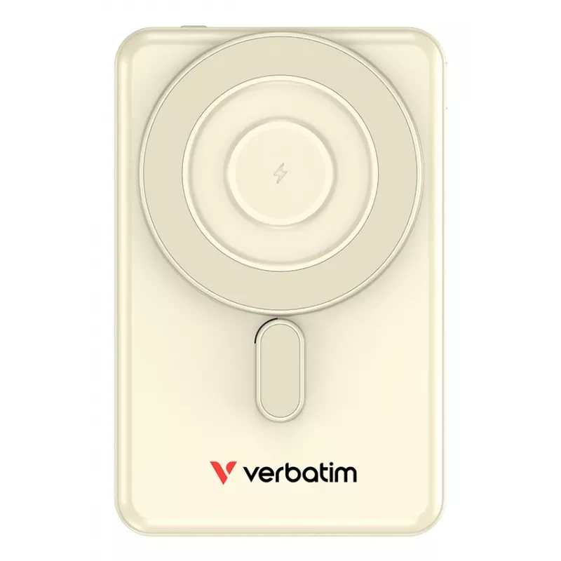 Verbatim Charge'n'G0 2C išorinė baterija 5000 mAh auksinė, 5000 mAh, polimerinė, prisitaikantis greitasis įkrovimas, Power Delivery 3.0, Quick Charge 3.0, belaidis įkrovimas, 3,85 V, 20 W