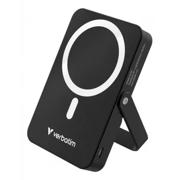 Verbatim Charge 'n' Go magnetinė belaidė išorinė baterija su stovu - 10000 mAh juoda