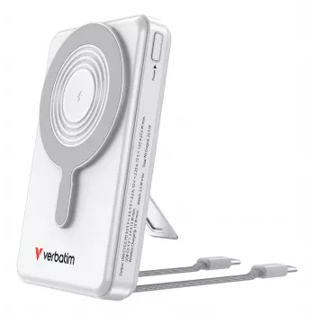 Verbatim Charge'n'Go 2C & Display Power Bank 10000 mAh Sidabrinė