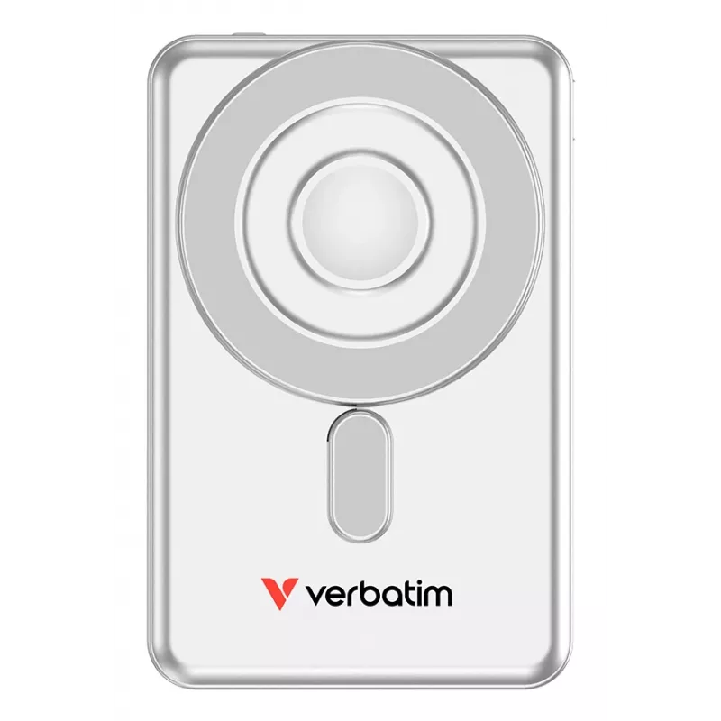 Verbatim Charge'n'Go 2C išorinė baterija 5000 mAh sidabrinė, 5000 mAh, Ličio polimerų (LiPo), Adaptive Fast Charging, Power Delivery 3.0, Quick Charge 3.0, belaidis įkrovimas, 3,85 V, 20 W