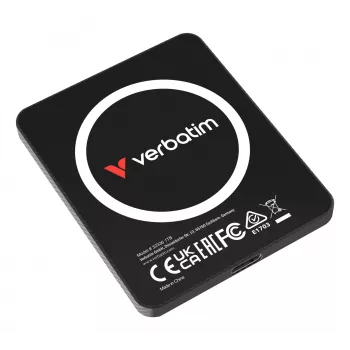 Verbatim SnapBack Ultra plonas SSD 1TB USB Type-C USB 3.2 Gen 2x2 Juoda